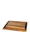 Raki Serving Platter with Handle Wooden 31x23cm