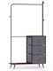 Costway Кръгла Закачалка За Дрехи От Метал Кафява 175x95x175cm