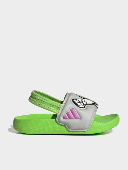 adidas Детски Джапанки Слайдове Зелени Adilette Estrap