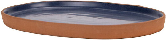 Maria Portugal Oval Porcelain Blue Serving Platter 29.5x18.5cm 6 Pieces
