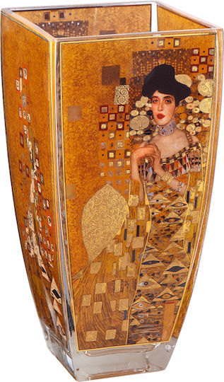 Goebel Vase Glas Gustav Klimt Gold 11 Stücke x22,5cm Goebel Vase Glas Gustav Klimt Gold 11 Stücke x22,5cm