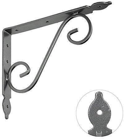 Velano Eckregal aus Metall in Silber Farbe 240x190mm