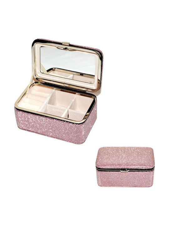 Dorosimo Schmuckkästchen Reiseetui Rosa 12x7x6cm