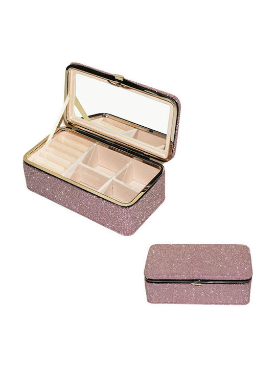 Δωρόσημο Κουτί Κοσμημάτων Ροζ 16x8x5.5cm