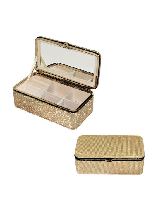 Δωρόσημο Κουτί Κοσμημάτων Χρυσό 16x8x5.5cm