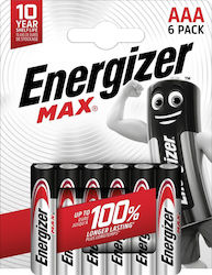 Energizer Max Αλκαλικές Μπαταρίες AAA 1.5V 6τμχ