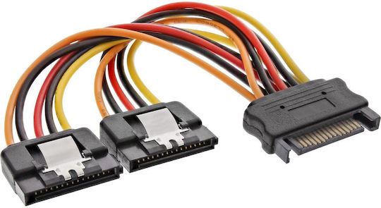 InLine 15-Pin Sata - 15-Pin Sata Power Cable 0.15m Multicolour 29683A