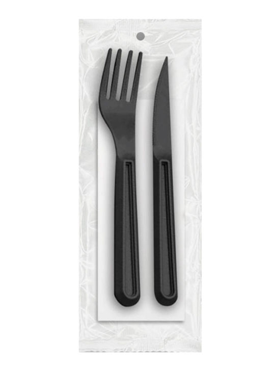 TnS Cutlery Set Black 24 Pieces