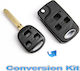Car Key Shell Toyota Avensis Celica Corolla Yaris Rav 4 Conversion Kit