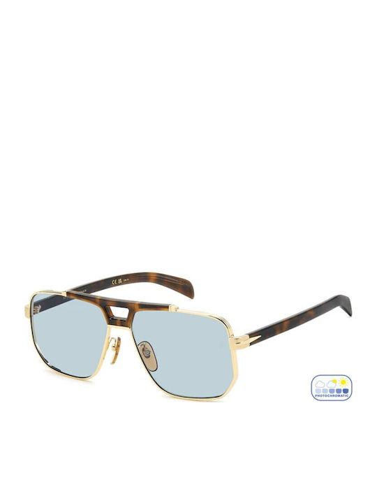 David Beckham Unisex Sunglasses with Brown Horn...