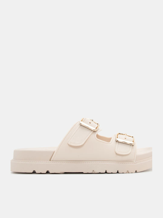 Luigi Flache Damen Sandalen Flatforms Beigen
