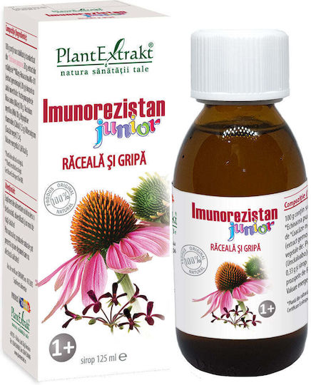 Plantextrakt Imunorezistan Junior Cold And Flu Supliment pentru Întărirea Sistemului Imunitar 125ml Coacăze Negre