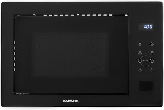 Daewoo Εντοιχιζόμενος Φούρνος Μικροκυμάτων με Grill 25lt Μαύρος