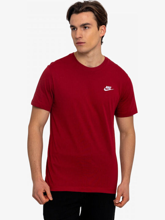 Nike Sportswear Club Αθλητικό T-shirt Κόκκινο
