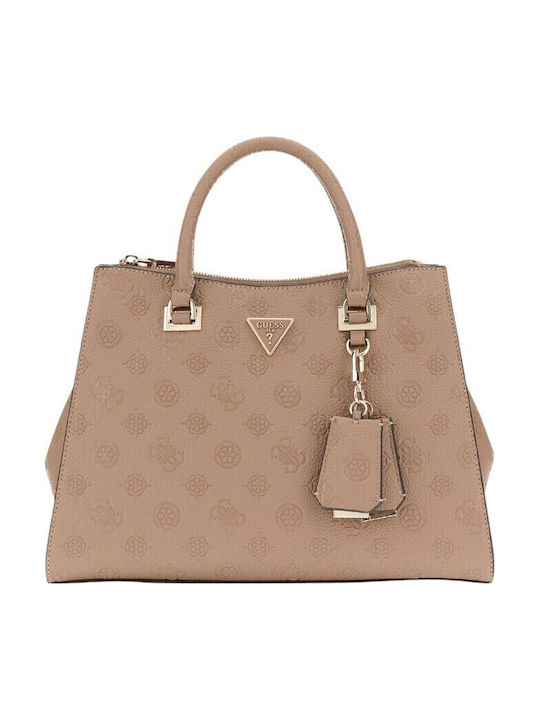 Guess Cresidia Γυναικεία Τσάντα Χειρός Taupe