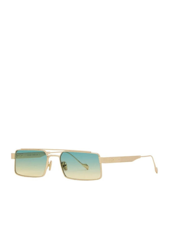 Spektre Unisex Sunglasses With Gold Metallic Frame And Gradient Lens VIC02S