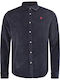 Langärmeliges Cordhemd in Slim Fit Blue Nero