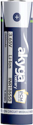 Li-ion Батерия Inr18650 Akyga Aky2454 3.6v 2600mah С Протекция Li-ion Батерия Inr18650 Akyga Aky2454 3.6v 2600mah С Протекция