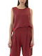 Damen Bluse Ärmellos Chili