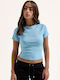 Damen T-Shirt Himmelblau