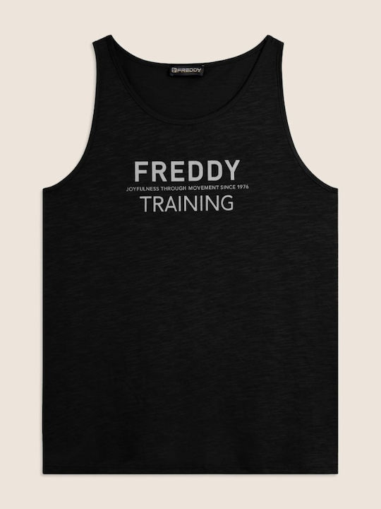 Freddy Дамска Памучна Без Ръкави Черна Блуза