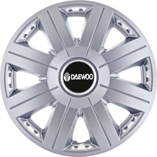 Set Capace De Roți Auto 14" Compatibilitate Daewoo 4 Bucăți Gri