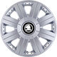 Set Capace De Roți Auto 14" Compatibilitate Skoda 4 Bucăți Albe