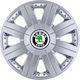 Set Capace De Roți Auto 14" Compatibilitate Skoda 4 Bucăți Gri