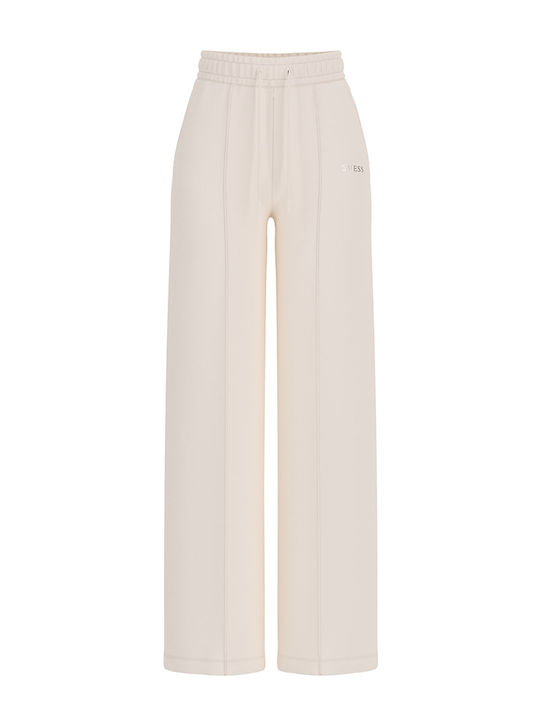 High Waist Ecru Women's Sweatpants