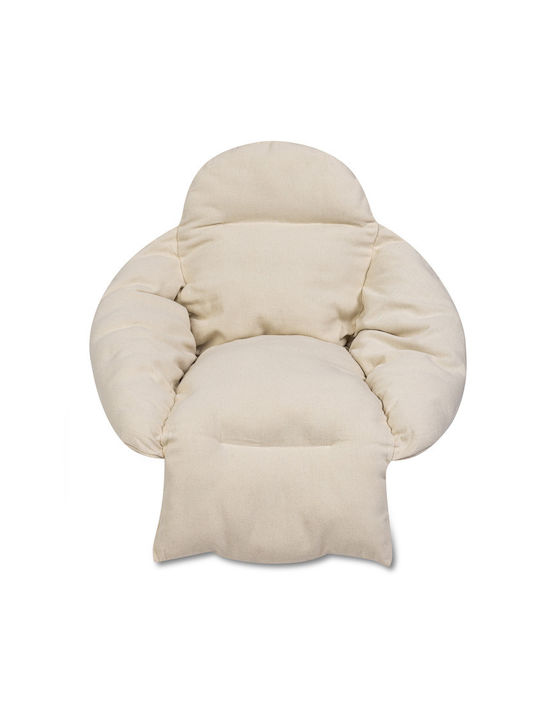 Μαξιλάρι Κούνιας Κήπου με Πλάτη Beige 64x66εκ.