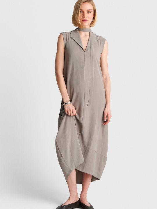 ALE - The Non Usual Casual Summer Midi Dress Grey