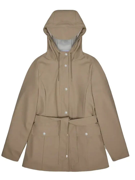 Curve Women's Jacket for Winter Beige
