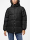 Women's Puffer Jacket for Winter Black