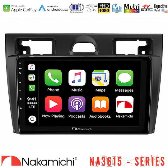 Nakamichi Ηχοσύστημα Αυτοκινήτου για Ford Fiesta / Fusion 2006-2008 (Bluetooth/USB/WiFi/GPS/Apple-Carplay/Android-Auto) με Οθόνη Αφής 9"