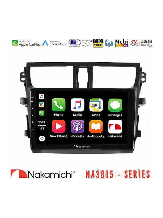 Nakamichi Car Audio System for Suzuki Celerio 2014-2020 Bluetooth USB WiFi GPS Apple CarPlay Android Auto with 9" Touch Screen