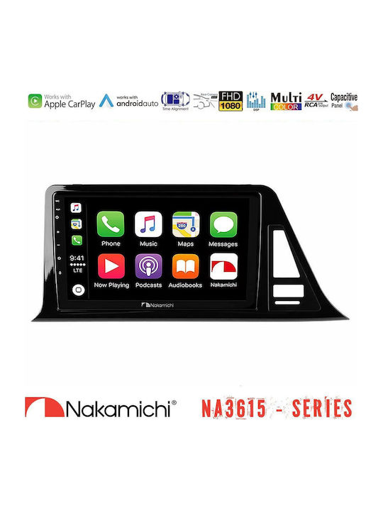 Nakamichi Auto-Audiosystem für Toyota C-HR 2017-2022 Bluetooth USB Eingebautes Wi-Fi GPS Apple CarPlay Android Auto mit 9 Zoll Touchscreen