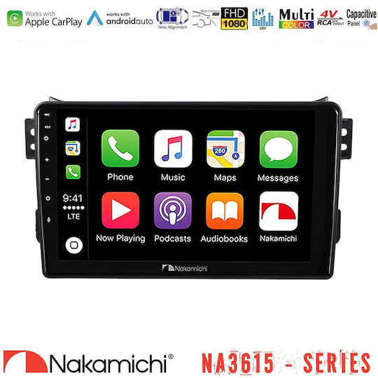 Nakamichi Ηχοσύστημα Αυτοκινήτου για Opel Agila Suzuki Splash 2008-2014 (Bluetooth/USB/WiFi/GPS/Apple-Carplay/Android-Auto) με Οθόνη Αφής 9"