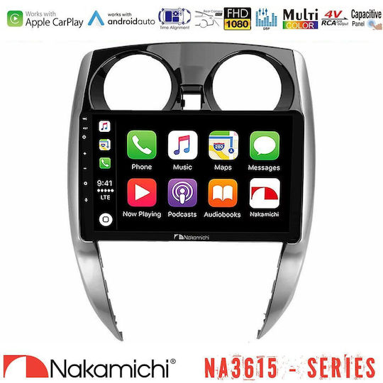 Nakamichi Ηχοσύστημα Αυτοκινήτου για Nissan Note 2013-2018 (Bluetooth/USB/WiFi/GPS/Apple-Carplay/Android-Auto) με Οθόνη Αφής 9"