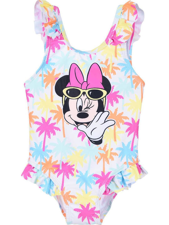 Superheroes Minnie Kids One-Piece White Swimsuit