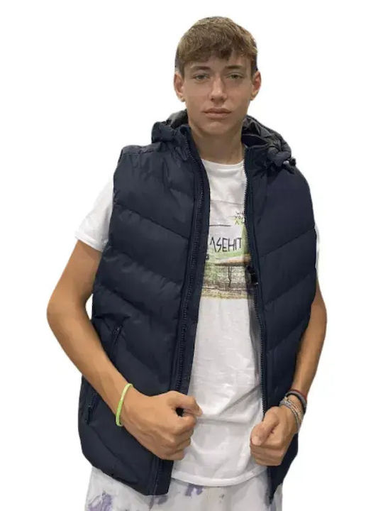 New York Tailors Sleeveless Windproof Jacket Navy Blue