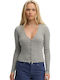 Women's Knitted Cardigan Grey Marl