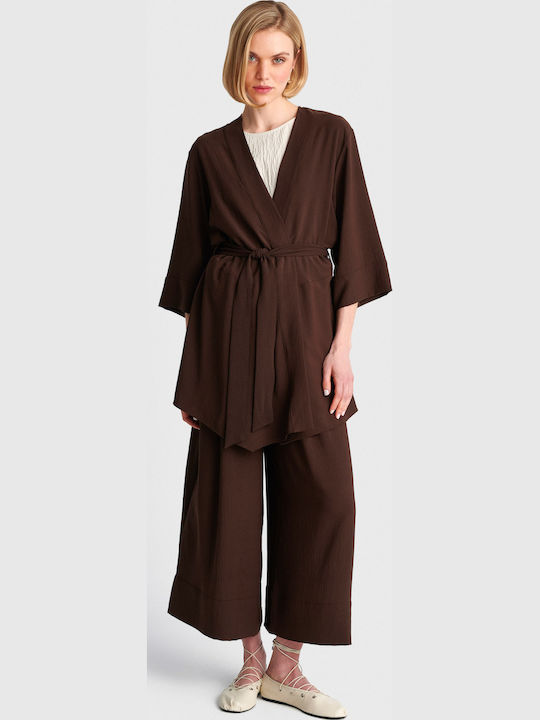 Women's Kimono Brown