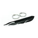 Motorcycle Exhaust Cap Flames 1-3/4" Exhausts Black Flamed Heat Shield Set 12" Long Black