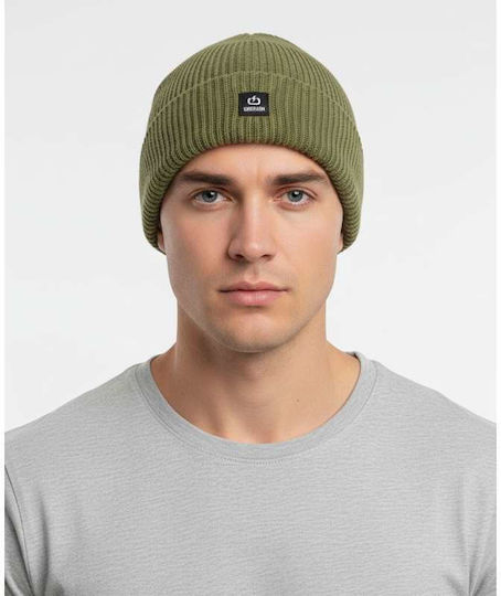 Beanie Unisex Σκούφος Πλεκτός σε Πράσινο χρώμα