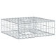 vidaXL Gabion Box Pentru Garduri De Grădină Din Oțel 60x60x20 Cm Argintiu