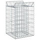 vidaXL Gabion Box Pentru Garduri De Grădină Din Oțel 50x50x80 Cm Argintiu