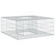 vidaXL Gabion Box Pentru Garduri De Grădină Din Oțel 100x100x40cm Argintiu