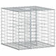 vidaXL Gabion Box Pentru Garduri De Grădină Din Oțel 60x60x55cm Argintiu