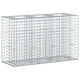 vidaXL Gabion Box Pentru Garduri De Grădină Din Oțel 130x50x80 Cm Argintiu