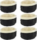 Set 6 Coșuri Rotunde Textile Pentru Pâine Culinaro D20xh12cm Negru Crem